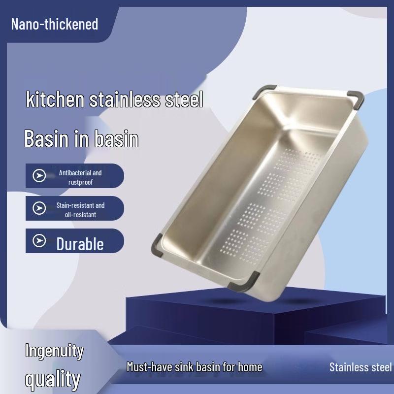 TLXT Stainless Steel Kitchen Sink with Drain Basket