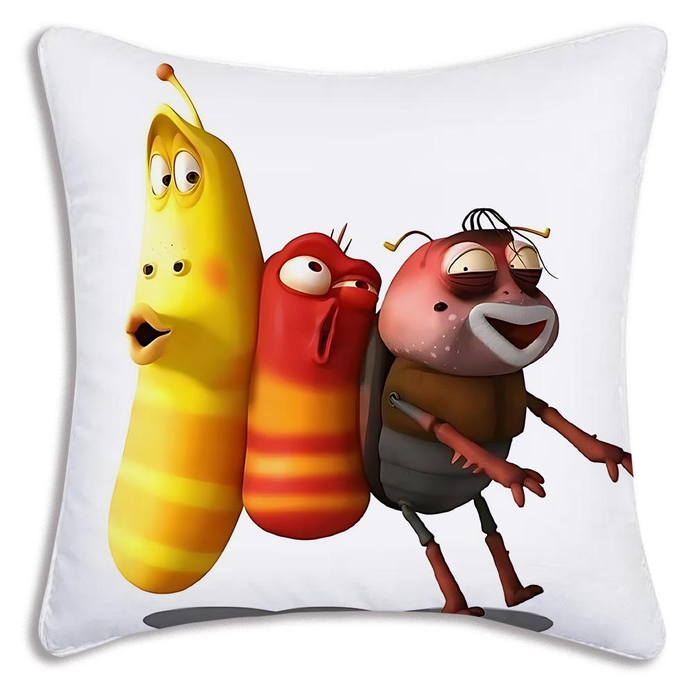 Funny Anime For Larvas Pillow Covers Cartoon Sofa Decorative Home Double-sided Printing Short Plush Cute Cushion Cover