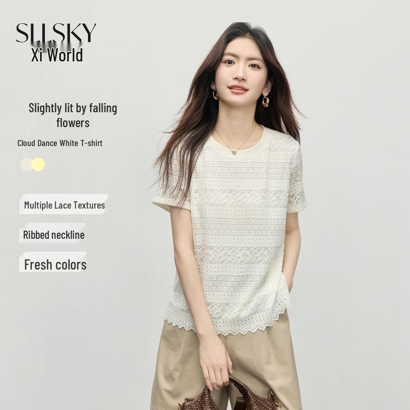 Women s Bohemian Crochet Lace Short Sleeve Top S