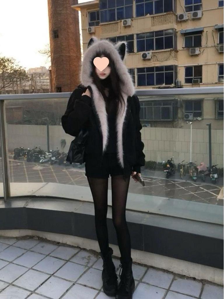 Korean Style Quilted Fur Coat with Ears - Trendy Loose Winter Jacket