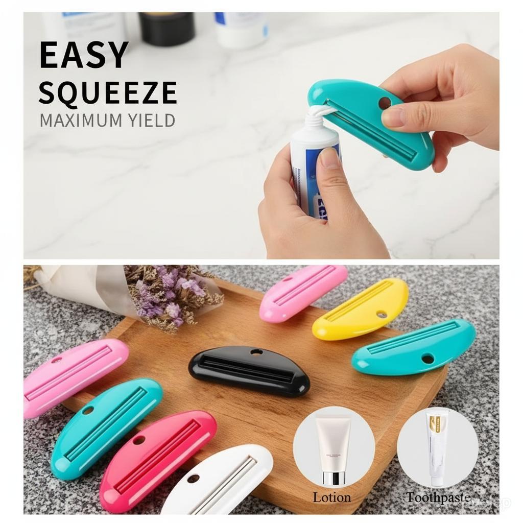 Multifunction Manual Toothpaste Dispenser Tube Clips Facial Cleanser Dispenser Squeezer Bathroom Accessories Easy To Use NoWaste