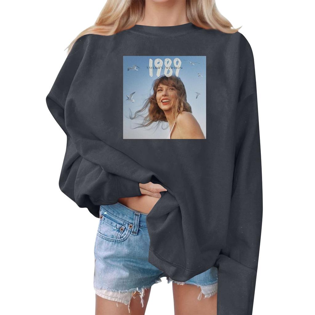 Women Winter Tops Women's Long Sleeve Sweatshirt Casual Crewneck Loose Fit Pollover Fleece Tops