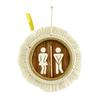 Cotton Thread Wooden Bathroom Sign Rustic Restroom Door Men Women Hanging Sign Restaurant Office