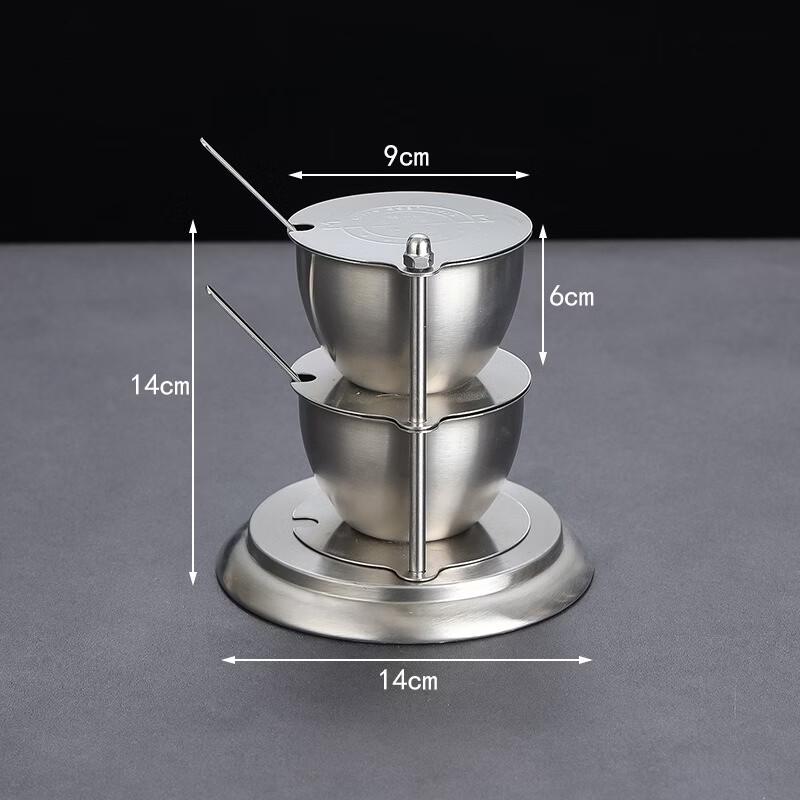 304 Stainless Steel Rotating Spice Jar Set