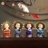 4Pcs/set New Chinese Zen Four No Small Monk Home Ornaments Small Novice Doll Office Desktop Knickknacks
