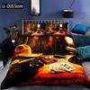 Copripiumino Re Donna Poker Moderno Set Biancheria da Letto Gioco di Carte Gamer Copripiumino Gioco d'Azzardo Atletica Copripiumino in Poliestere