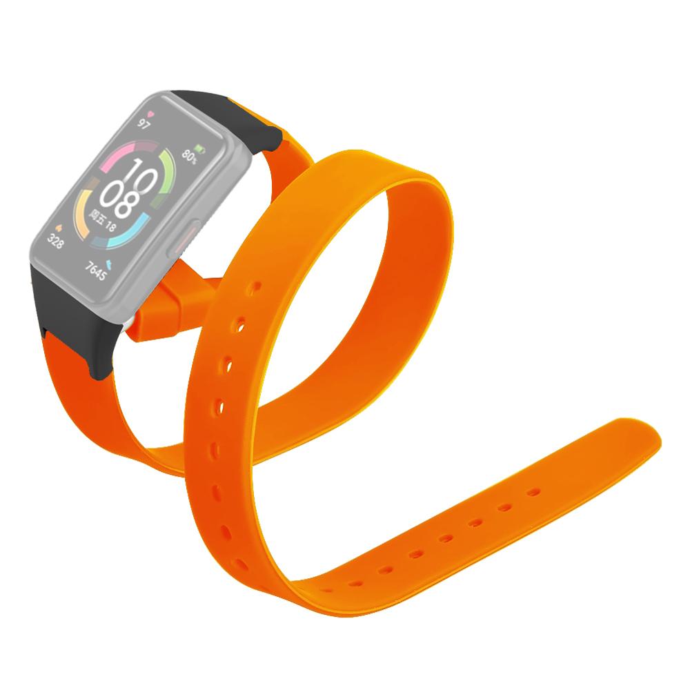 

For Huawei Band 6/Band 6 Pro/Honor Band 6 Strap Long Silicone Watch Bands Orange