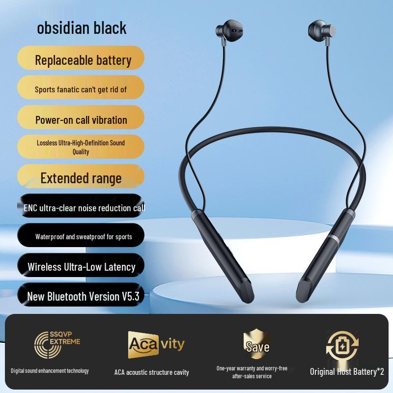 Wireless Bluetooth Neckband Earbuds: Sports In-Ear, Noise-Cancelling, Long Battery Life, New Model