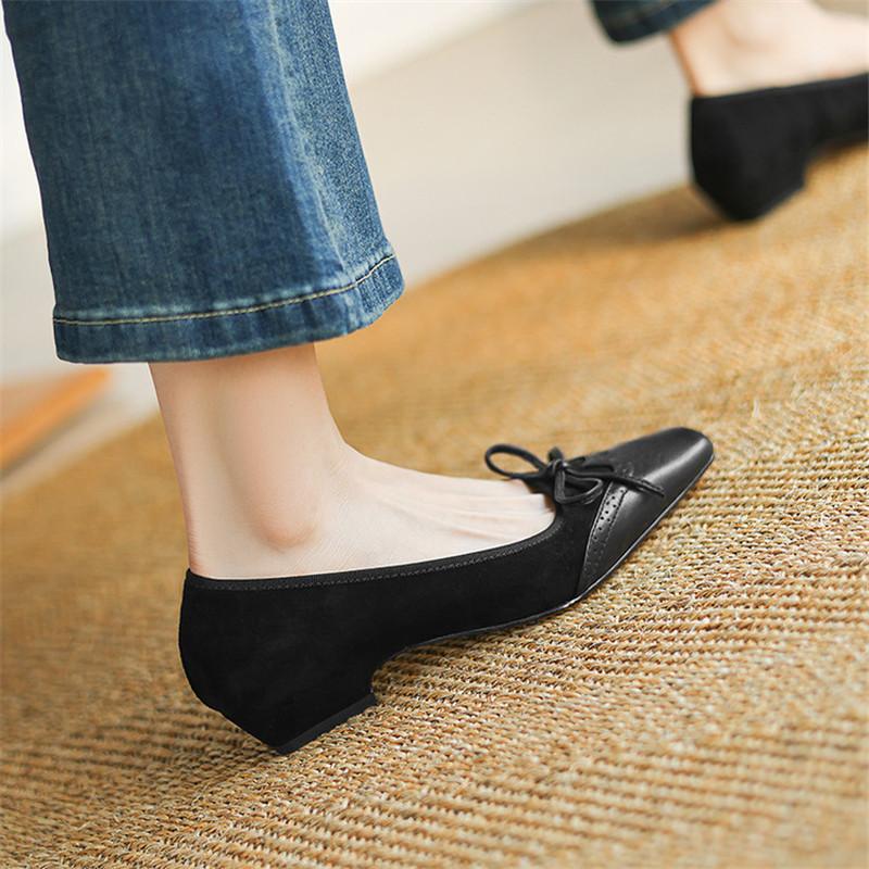 Fashion New Spring/Summer Leopard Print Women Pumps Shoes for Women Fashion Brogue Designs Square Toe Women Shoes Loafers Ladies Shoes