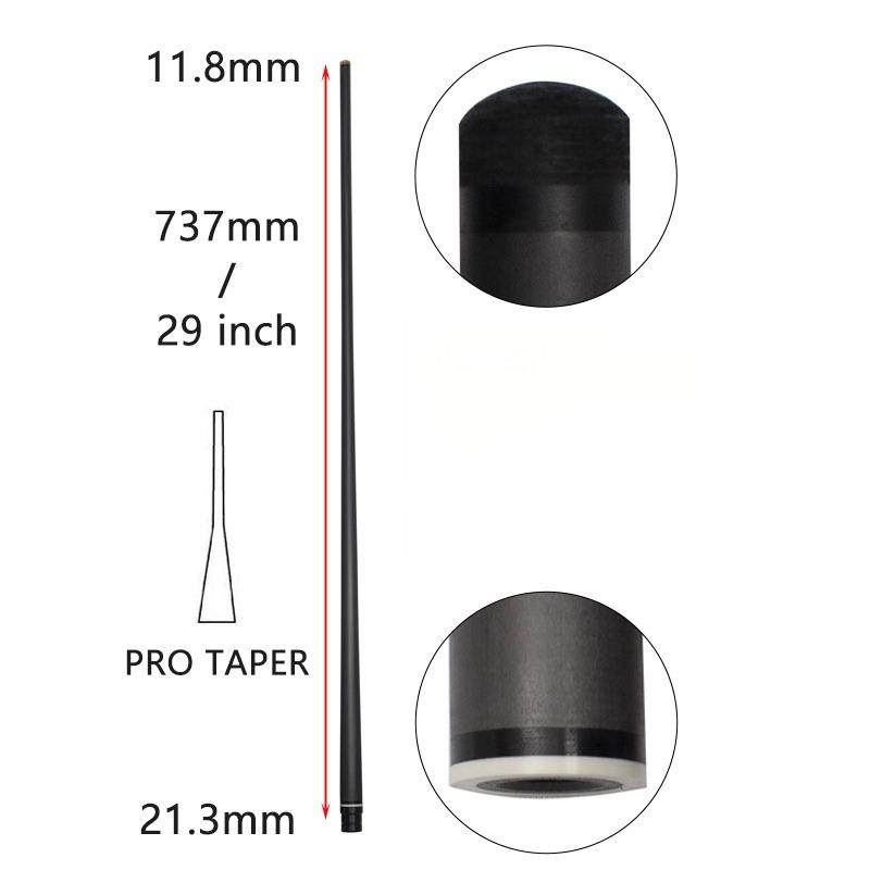 Factory Supply Carbon Billiards Cue Shaft Carbon Fiber Pool Cue Stick Snooker Play Break Taco Billar Pool Shaft Protaper Shape