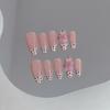 Press On Nails 10 Pieces Sweetheart Polka Dot French Floral Elegant And Durable For Parties And Daily Use