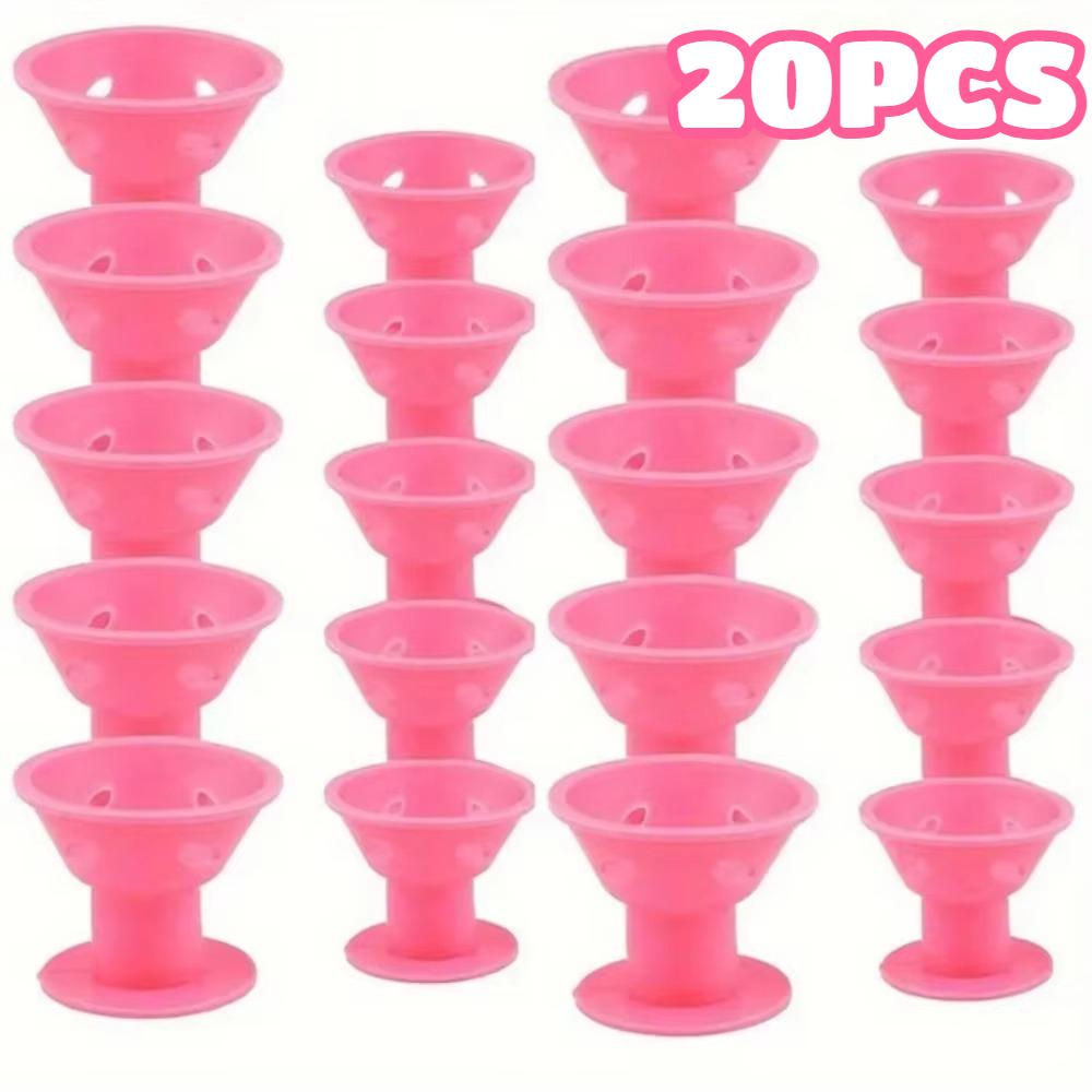 10-30 Stück Weiche Magische Haarwickler Pilz Hitzefreie Haarwickler Fauler Lockenstab für Alle Haartypen Wellenformer DIY Styling-Werkzeuge