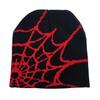 Beanie Fine 2026 Hot Colorful Spider Web Jacquard Acrylic Silk Stretch Textured Charms Golf Beanie Cap