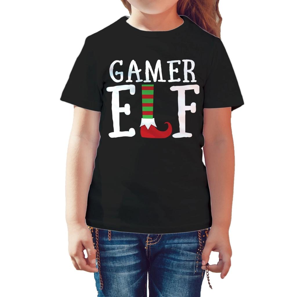 Christmas Elf Squad Gamer Meme Cute Funny Matching Family Official Kids T-Shirt