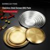 Assiettes à dîner ZISIZ en acier inoxydable doré (Paquet de 10)