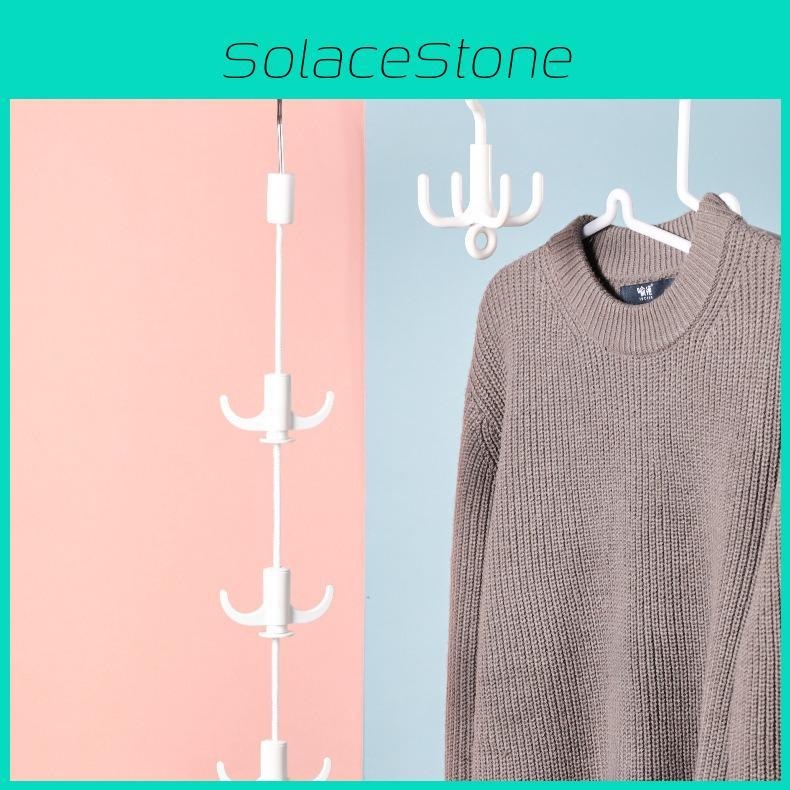 Rotating Four Prong Plastic Multi Functional Hanging Hook For Closet Storage And