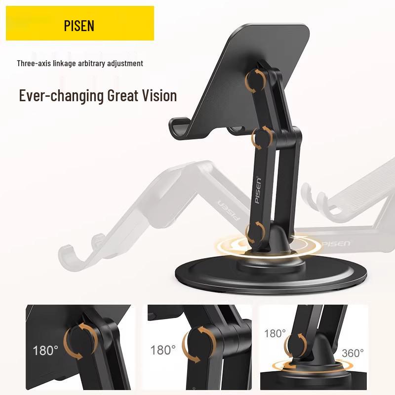 PISEN Three-Axis 360° Rotating Anti-Slip Tablet Holder with Thickened Metal Base.