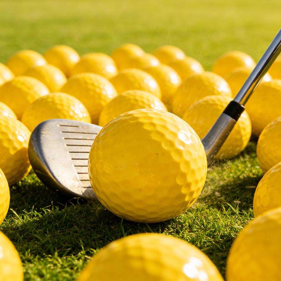 10pcs Yellow PU Soft Golf Practice Balls – High Visibility PU Foam Training Balls for Backyard, Driving Range & Indoor Use
