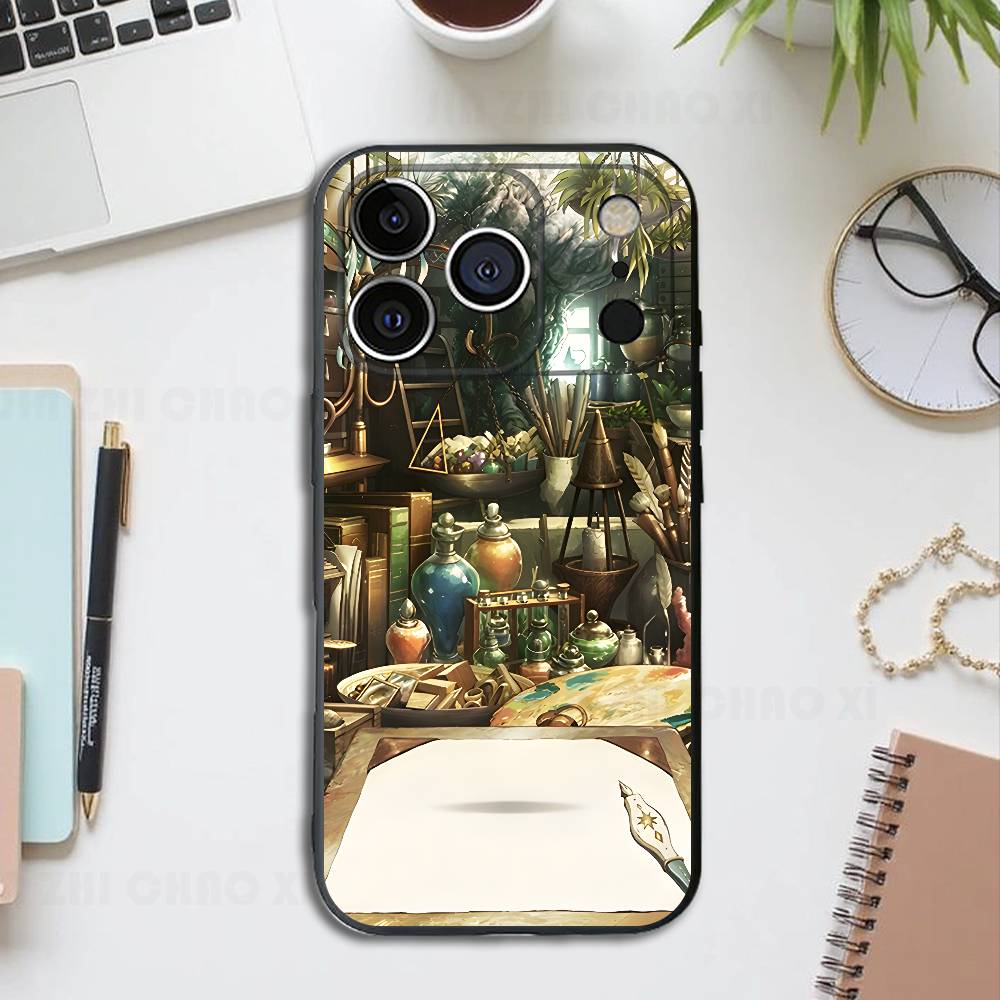 Witch H-Hat A-Atelier Coco Silicone Soft Phone Case For IPhone17 16 15 14 13 12 11 Pro Max Plus X XR SE Cover