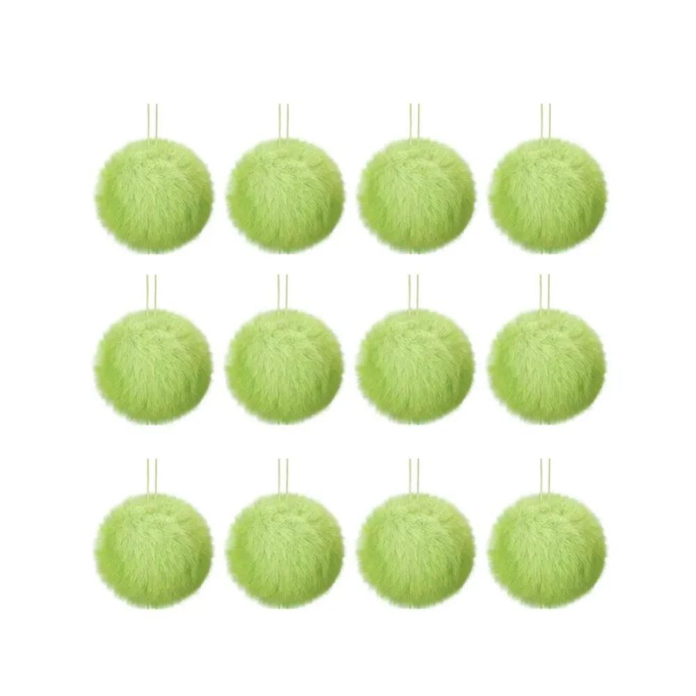 12PCS  Surface Christmas Balls Ornaments DIY Craft Soft Pom Pom Balls Decorative Ornaments Balls Party Supplies 6cm / 8cm