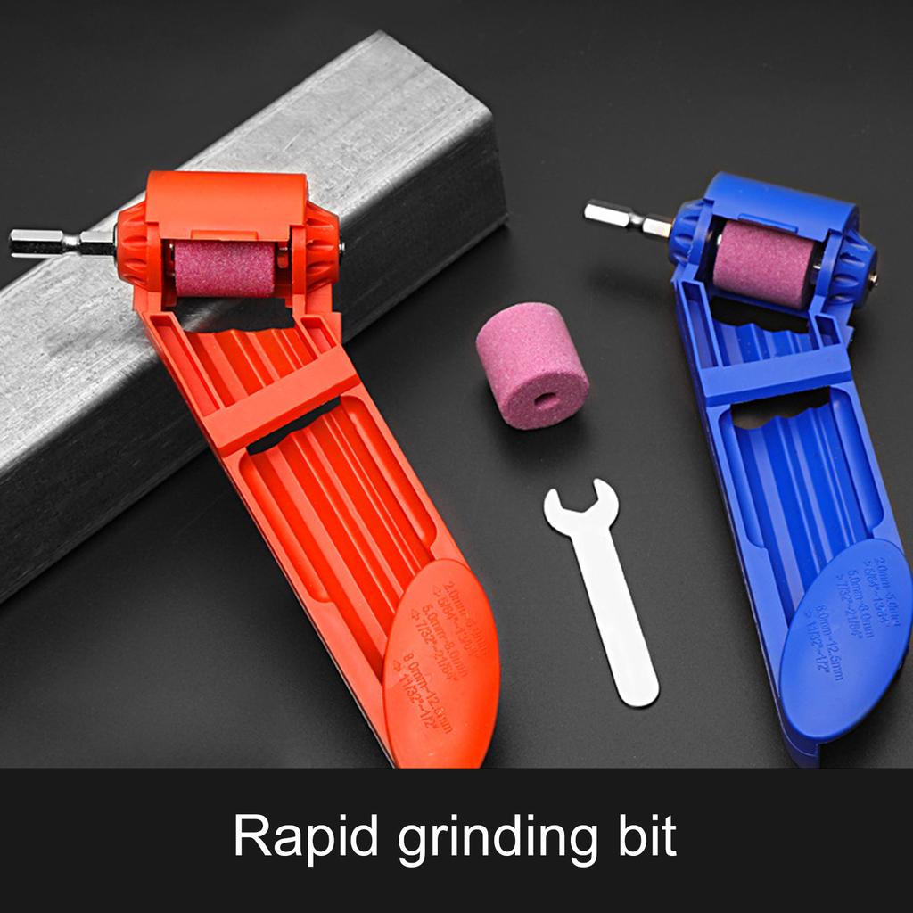 Portable Drill Bit Sharpener Kit Includes Grinder Wrench and Grinding Stone for DIY Enthusiasts and Craftsmen
