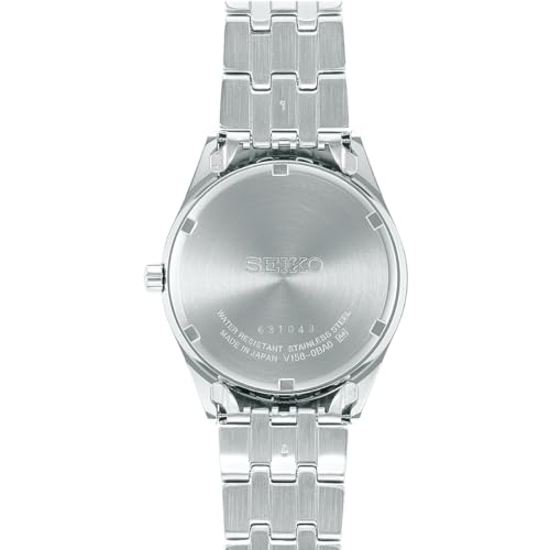 Hodinky Seiko Hodinky Seiko Selection Solární Bílý ciferník Safírové sklíčko Datum/Den v týdnu SBPX085 Pánské Stříbrné