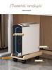 Movable Wooden Desktop Computer Chassis Tray with Wheels for Under-Desk Storage