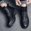 Waterproof Leather Trendy 2025 Winter Warm Boots for Men Footwear Size 44 45 Casual Man Shoes Classic Retro Comfortable Fashion