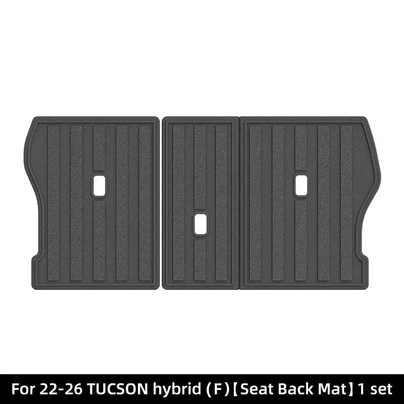 For Hyundai TUCSON 2022-2026 Trunk Mat TPE Rear Seat Backrest Anti Dirty Mat All Weather Waterproof Cargo Liner Trunk Floor Mats