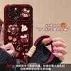 Good persimmon lanyard in pairs is suitable for Apple 11PRO large window mobile phone case 11 flower girl doll 1 flip mirror