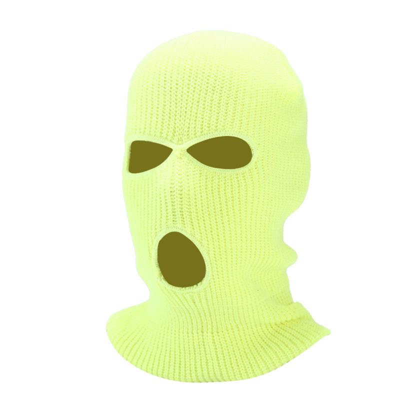 2025 New Fashion 3-Hole Knitted Full Face Cover Ski Mask Winter Balaclava Warm Knit Full Face Mask For Outdoor Sports