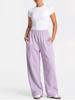 DFYN Wide-Leg Sweatsuit: Loose Sweatpants & Short-Sleeve Top for Yoga and Casual Wear