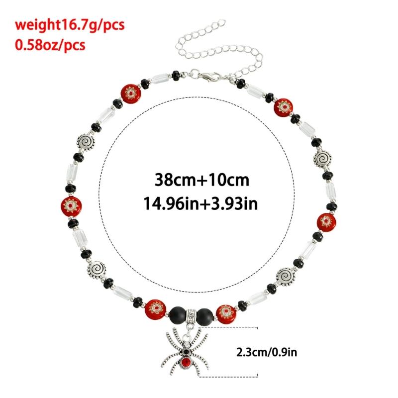 Diamonds Spiders Exaggerated Clavicle Chain Female Temperament Handmade Beaded All-matched Crystal Stone Necklace