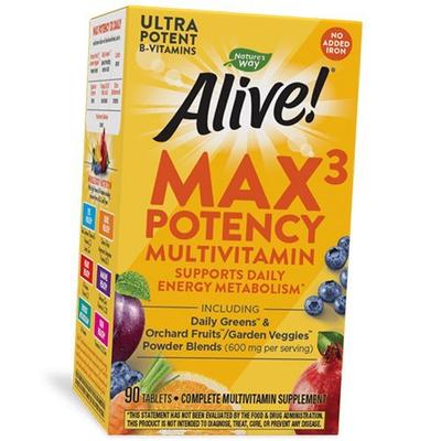 Multivitamins, Alive! Max3 Potency Multivitamin, (36344115)