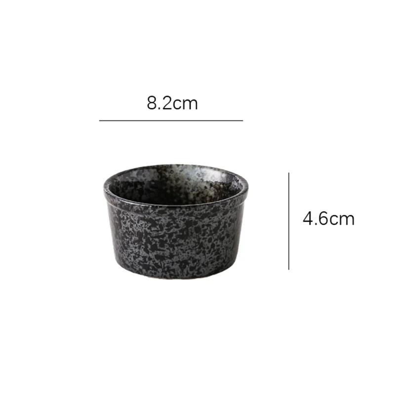 7,6 cm große japanische Gewürzschale, kreative Keramikschale für Sojasauce, Dip-Essig-Schale, runder kleiner Teller, Küchenutensilien, Geschirr