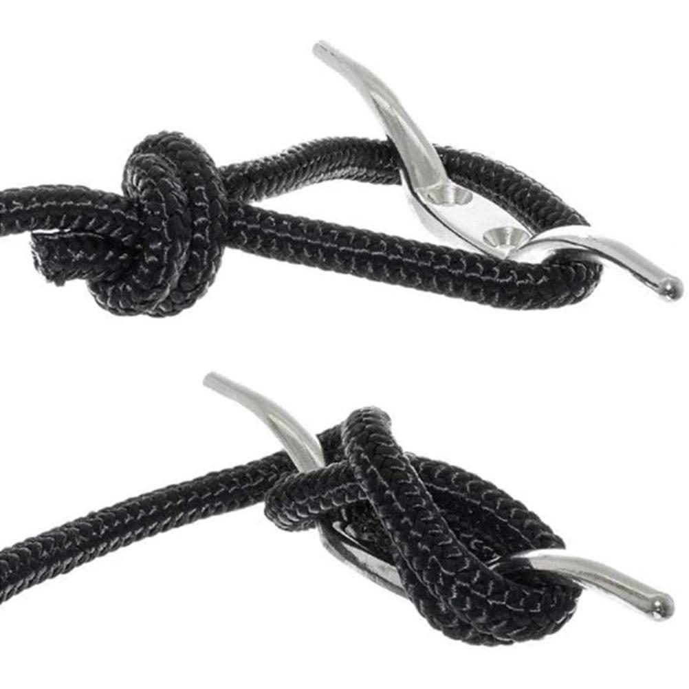 2PCS Flagpole Cleat Hook Flagpole Rope Cleat Hook Multipurpose Durable Stainless Steel Flagpole Accessories