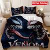 Venom Anime Duvet Cover Set, Anime Bedding Bed Sets Soft Microfiber Quilt Cover Set, Comforter Cover with Zipper For Kids Boys