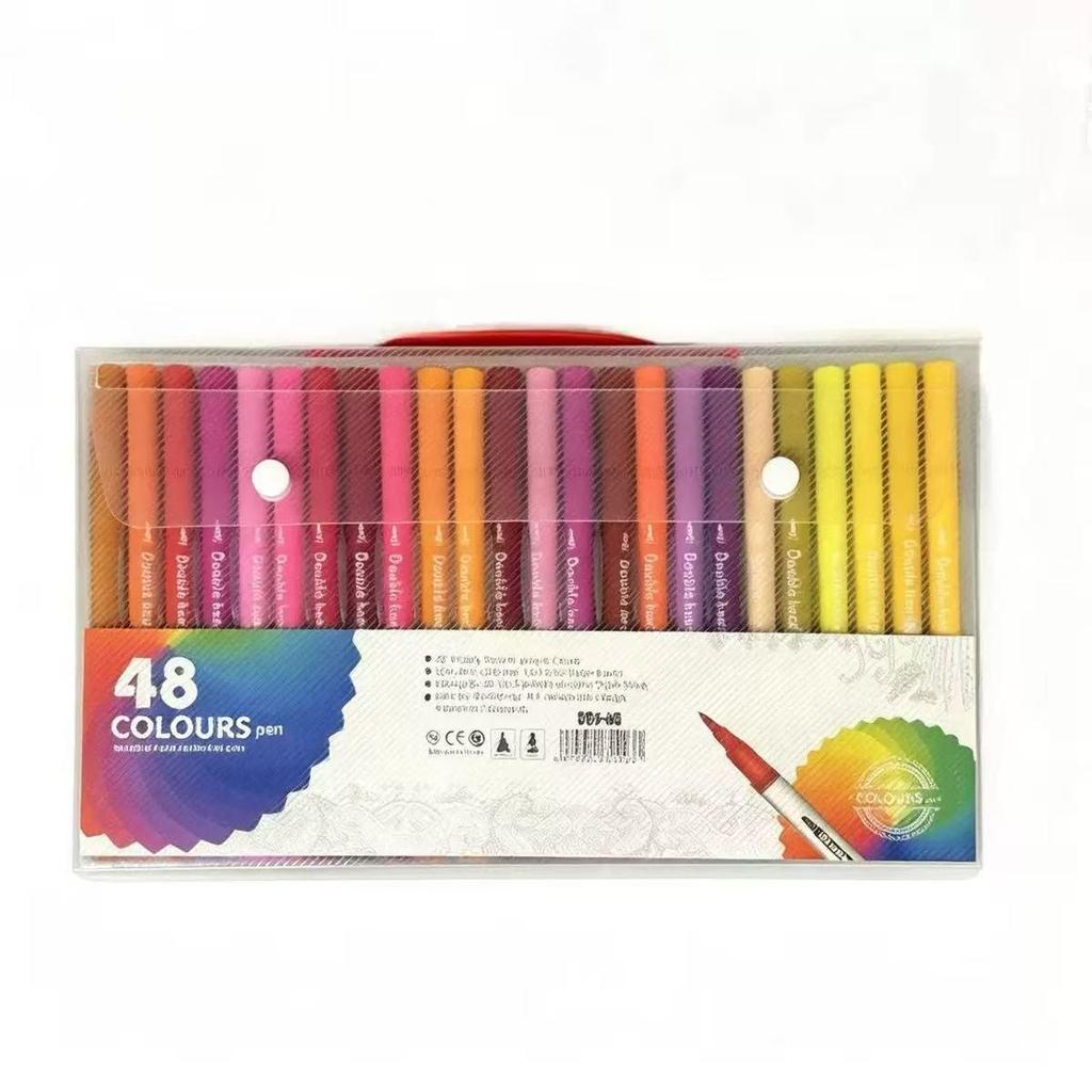 Watergedreven Dubbelzijdige Aquarel Pen Set met Gekleurde Fijnliner en Zachte Punt