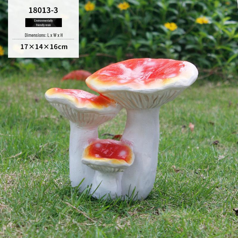 Resin Mushroom Ornaments for Outdoor Garden and Lawn Decor