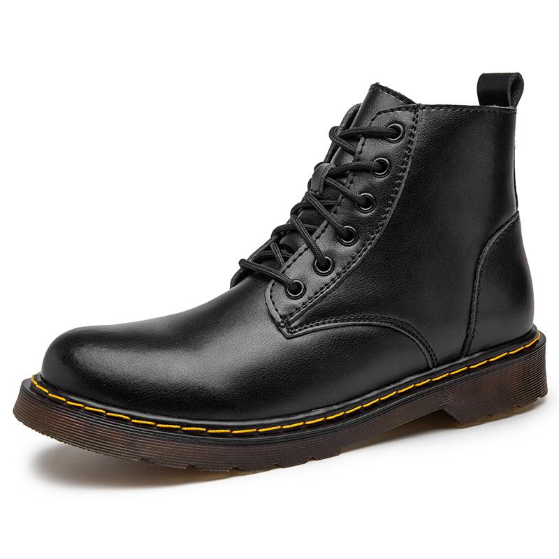 

WAERTA Кожаные ботинки Мужские высокие британские ретро-винтажные ботинки Мягкие теплые ботинки Модные повседневные ботинки Зимние высококачественные ботинки 48