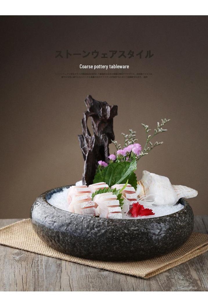 Meiguang Ceramic Sashimi Plate & Salad Bowl Set