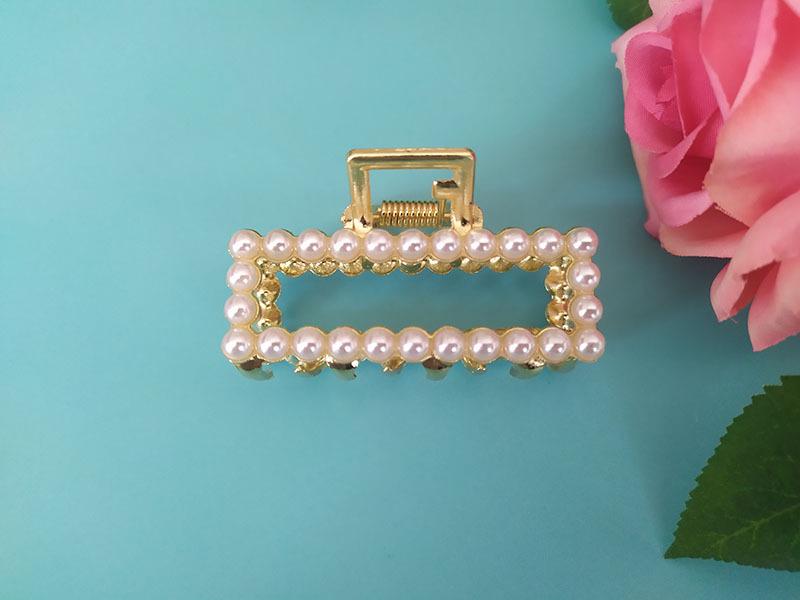 Pearl Rhinestone Hair Clip - Korean Fashion Hair Accessory