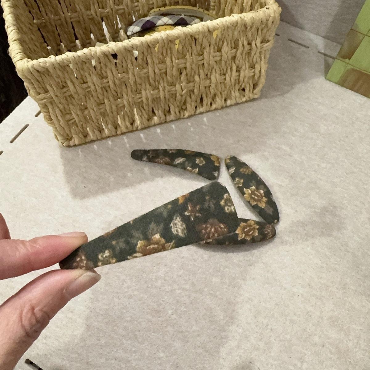 Korean Handmade Floral Hair Clip - Autumn/Winter Coffee Color Triangle BB Clip