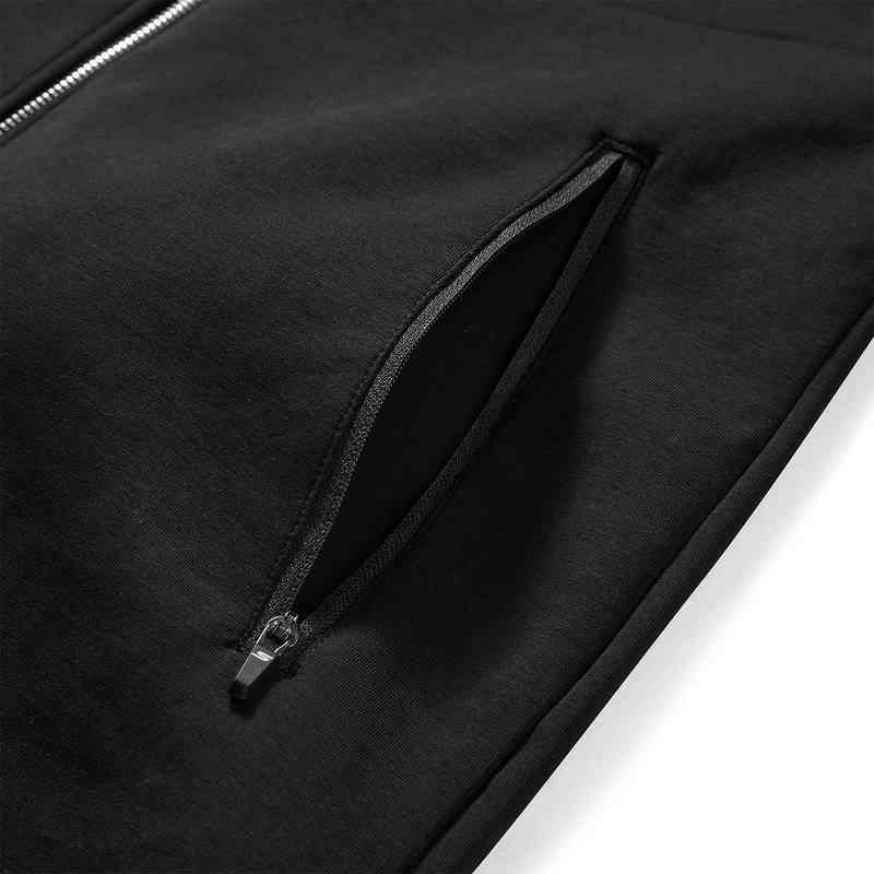 Skechers Basic Sports Series Casual Fashion Stand Collar Long Sleeve Jacket Men Jackets Carbon-Black P323M023-0018