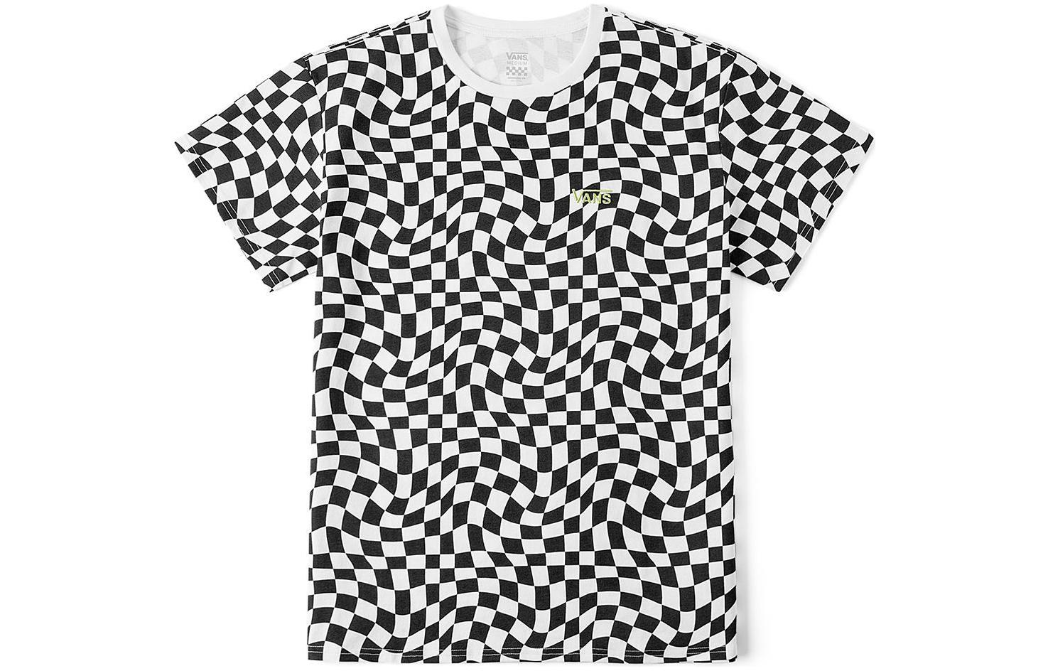 Vans Regular T Shirt Women s Black White Checkerboard VN000GTDCWT XL