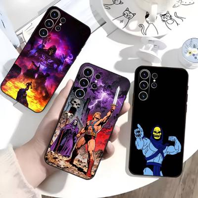 P-MOTU He-Man Phone Case For Samsung S26,S25,S24,S23,S22,S21,S20,Ultra,Plus,FE Black Soft Cover