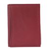 Portefeuille mini - EXCELLANC - Mini vertical - Cuir véritable - Rouge - 3 emplacements cartes