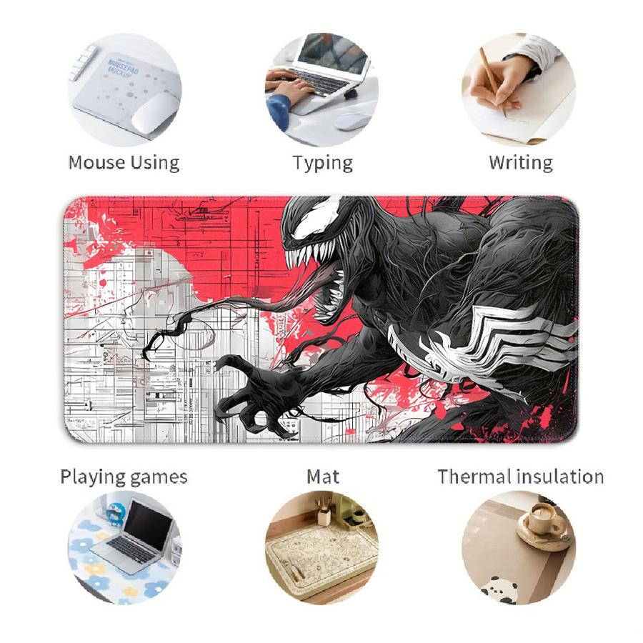 Mouse Pad Keyboard Mouse Pad Game Console Pad Computer Laptop Pad Desk accessories office Pad overlock Marvel Venom Cool