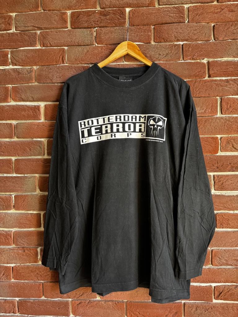 Rare 90s Rotterdam Terror Corps Shirt Black Gabber Hardcore xl black Unisex T-Shirt