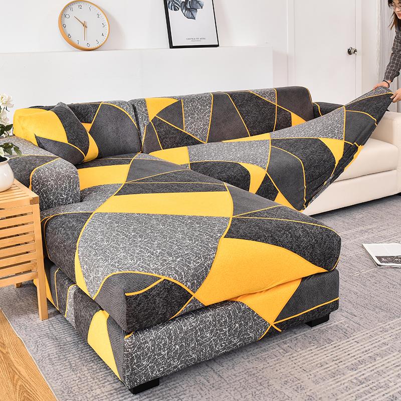 Premium Texture Couch Covers for Sectional Sofa Washable Stretch Sofa Covers L Shape Sofa Slipcovers Anti Slip Furniture Protector 1pc